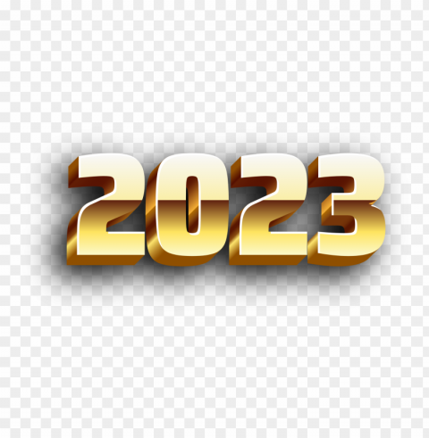 2023 golden 3d text PNG images with alpha transparency bulk