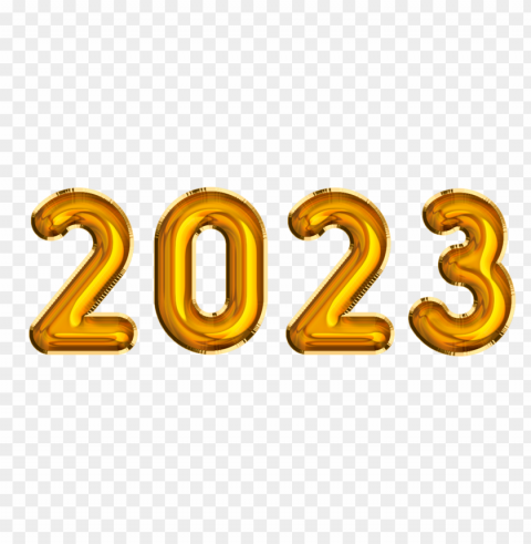 2023 golden balloon png Transparent graphics