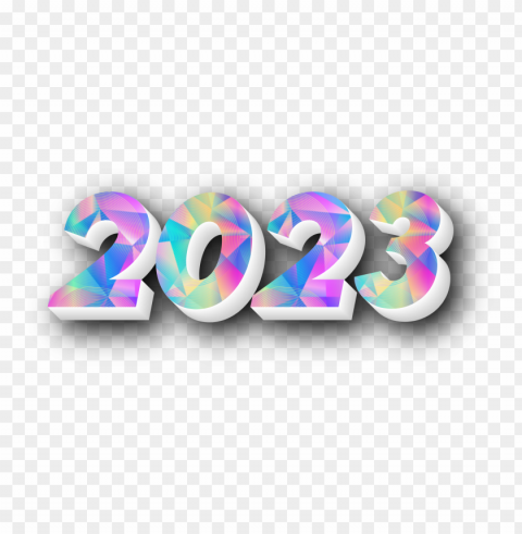 2023 holographic text effect PNG images with alpha transparency wide collection