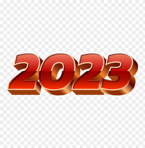 2023 Metallic Red 3d Text PNG Images With Clear Cutout