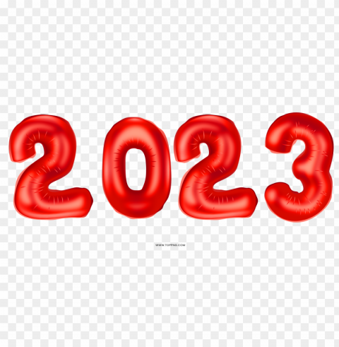 2023 RED numbers balloon Clear PNG pictures assortment