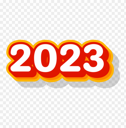 2023 sticker 3d free file ClearCut Background Isolated PNG Design