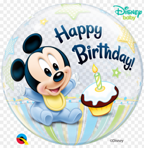 22 disney bubble mickey mouse 1st birthday - baby mickey mouse 1st birthday balloons PNG files with clear background bulk download