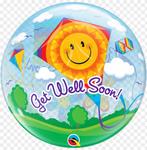 22 inch get well soon kites bubble PNG no background free