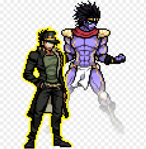 22 sep - star platinum pixel art Clear PNG pictures package