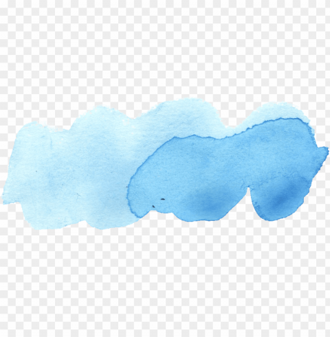 23 Blue Watercolor Brush Stroke Vol - Fish Transparent PNG Graphics Variety