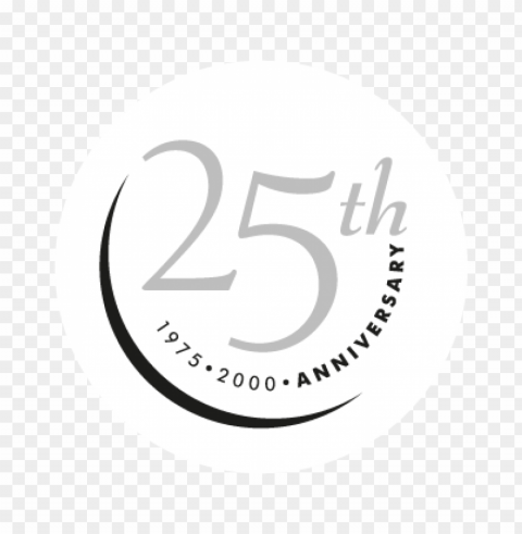 25th anniversary vector logo free Isolated PNG Graphic with Transparency