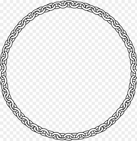 28 Collection Of Chains Drawing - Oval Frame Clip Art Isolated Item On HighQuality PNG