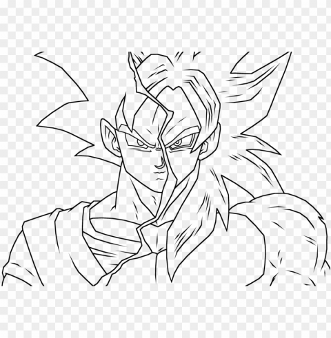 28 collection of dbz ssj4 drawing - dragon ball super outline PNG Image with Isolated Graphic