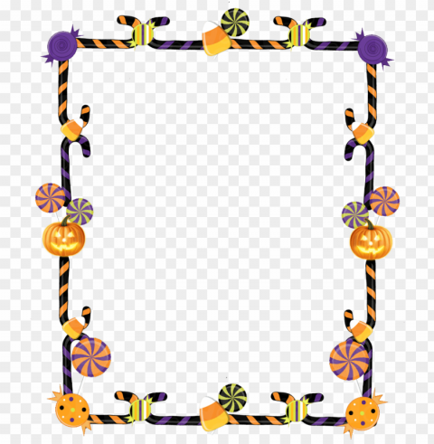 28 collection of halloween candy clipart transparent - halloween borders and frames PNG Graphic Isolated with Transparency