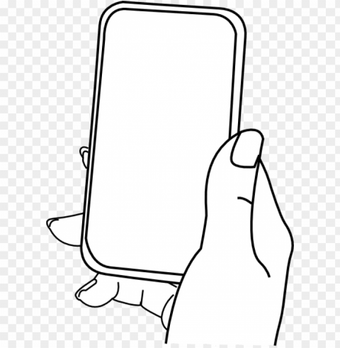 28 collection of iphone drawing cartoon - hand holding iphone cartoo Transparent PNG image free