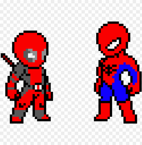 28 collection of pixel drawings deadpool - pixel deadpool Isolated Design Element in Transparent PNG