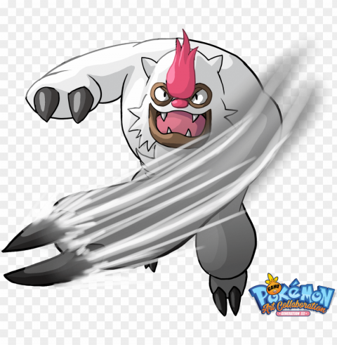 #288 vigoroth used slash and shadow claw in our pokemon - cartoo HighQuality Transparent PNG Isolated Graphic Element