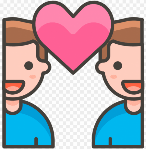 294 couple with heart man man - emoji pareja mujeres PNG for mobile apps