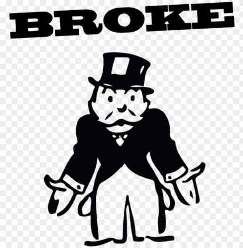 29kib 500x500 monopoly man broke - broke monopoly ma Clear PNG