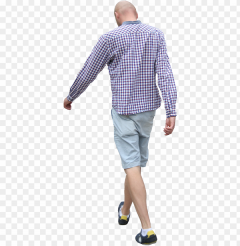 2d people - cut out man walking PNG image with no background