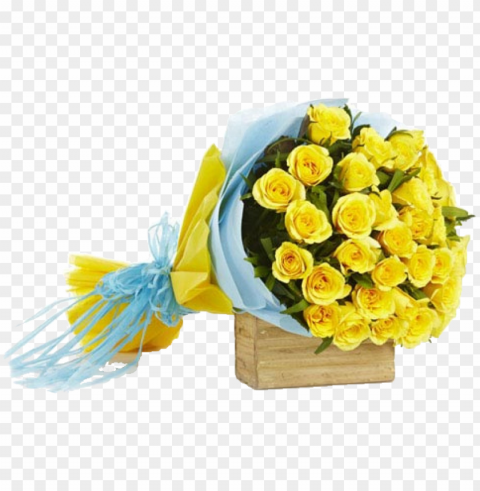 2dozen yellow roses bouquet - bouquet of flowers yellow roses PNG free download