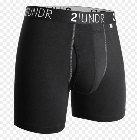 2undr black underwear - 2undr men's swing shift boxer Clean Background Isolated PNG Art
