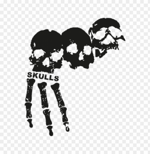 3 skulls vector logo free download PNG files with clear backdrop assortment