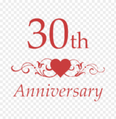 30th wedding anniversary ClearCut Background PNG Isolated Item