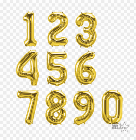 34 inch gold numbers - gold numbers transparent PNG images with alpha transparency selection