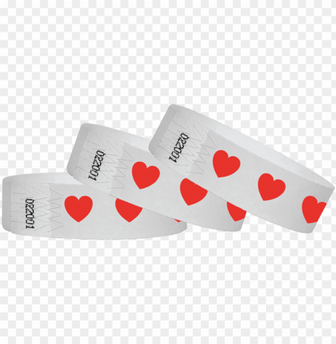 34 tyvek wristband hearts - love PNG images with transparent canvas