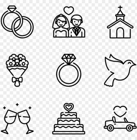 36 couple wedding love icon packs - wedding icon background Transparent PNG graphics complete archive