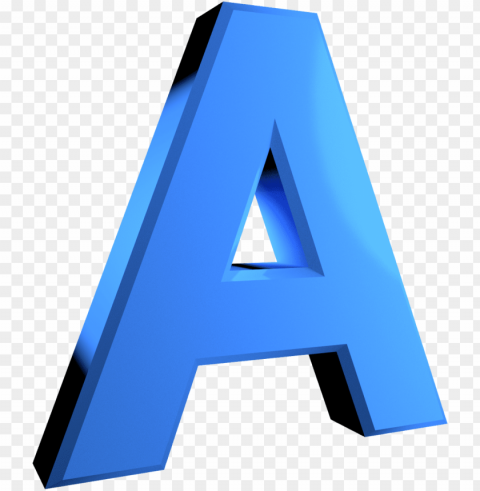 3d alphabet letters - letter a 3d blue PNG images for personal projects