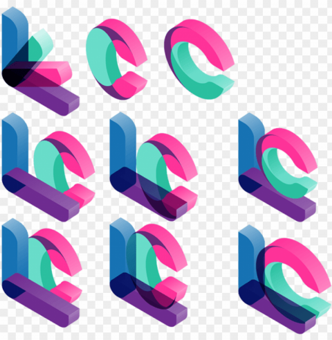 3d colorful logo design - logo Isolated Graphic on Clear Transparent PNG