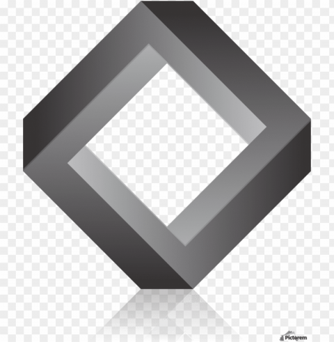 3d Geometric Square Print - 3d Square PNG Pictures With No Backdrop Needed