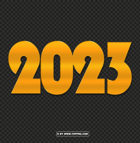 3d gold 2023 free download PNG Image with Clear Isolated Object