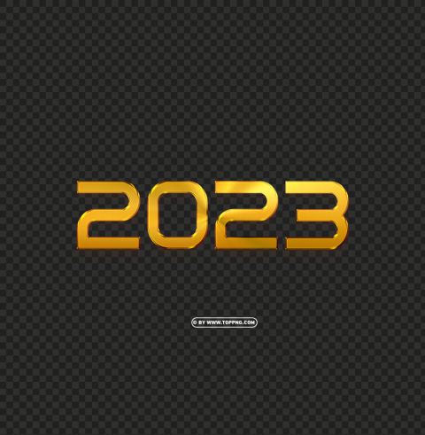 3d gold 2023 luxury HighQuality Transparent PNG Isolated Graphic Design