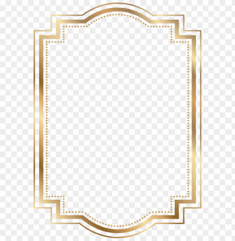 3d Gold Border PNG With Clear Isolation On Transparent Background