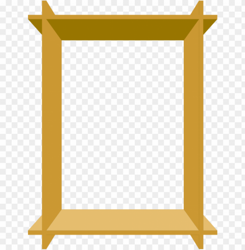 3d gold border PNG with cutout background