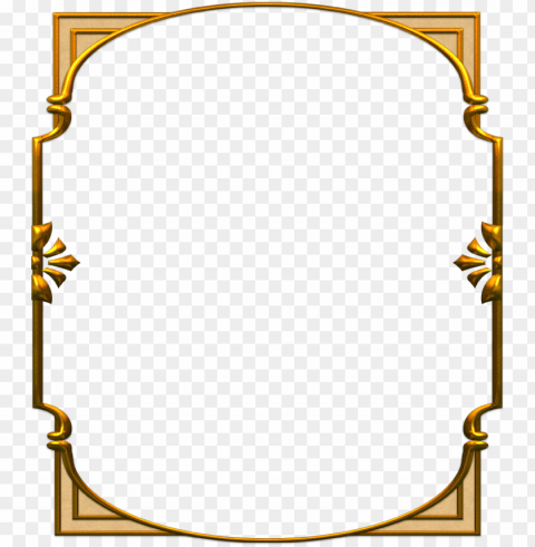 3d Gold Border PNG With Transparency And Isolation