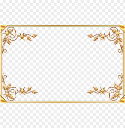 3d Gold Border PNG With Transparent Background For Free
