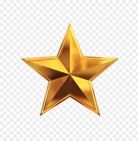 3d gold star metal effect High-resolution transparent PNG files