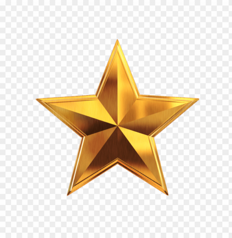 3d Gold Star PNG Graphic With Transparent Background Isolation