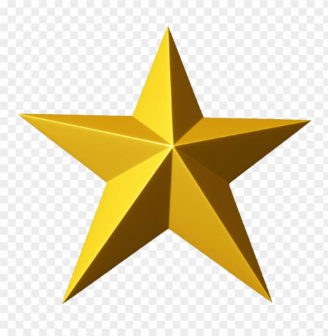 3d Gold Star PNG Graphic With Transparent Isolation