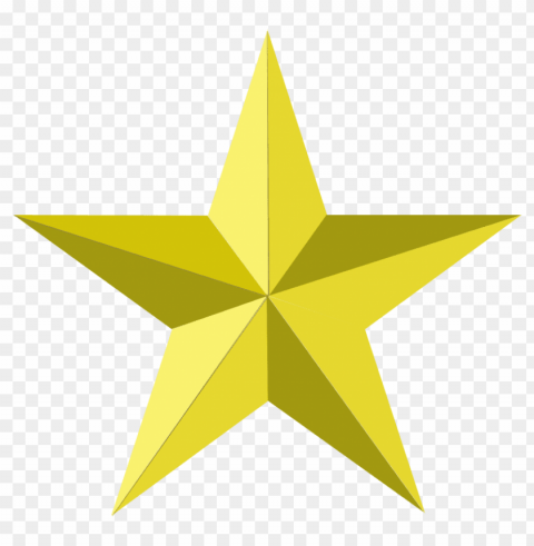 3d Gold Star PNG Image With Isolated Artwork