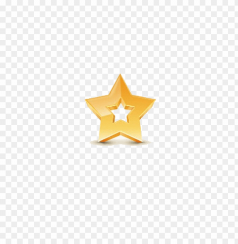 3d Gold Star PNG Images For Editing