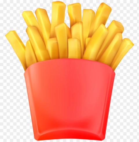 3d illustration french fries cup PNG with isolated background