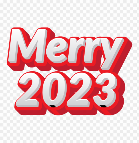 3d Merry 2023 Isolated Graphic On HighQuality Transparent PNG