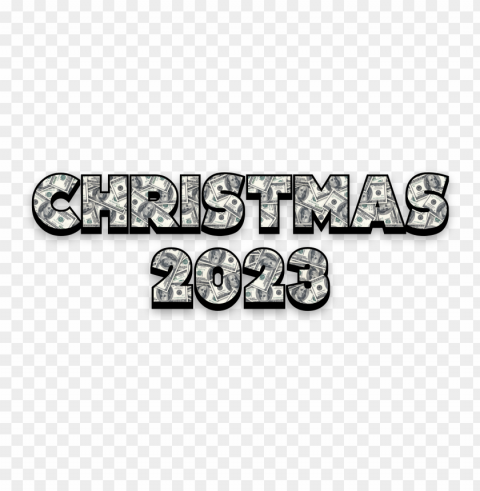 3d money dollar style christmas 2023 PNG Graphic with Clear Isolation