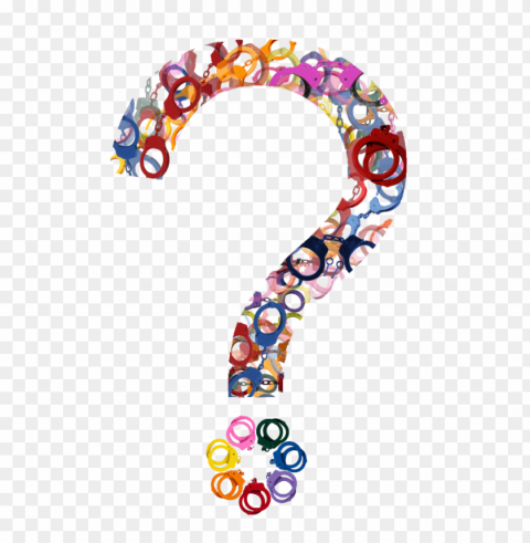 3d question marks Transparent Background PNG Isolated Icon