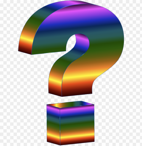 3d question marks Transparent Background PNG Isolated Item