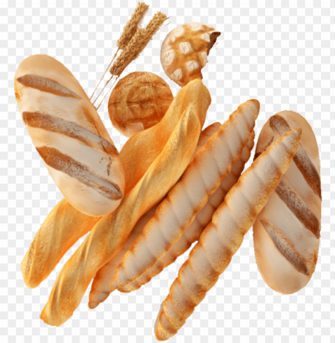 3d realistic food - bread top view Transparent PNG Isolated Design Element