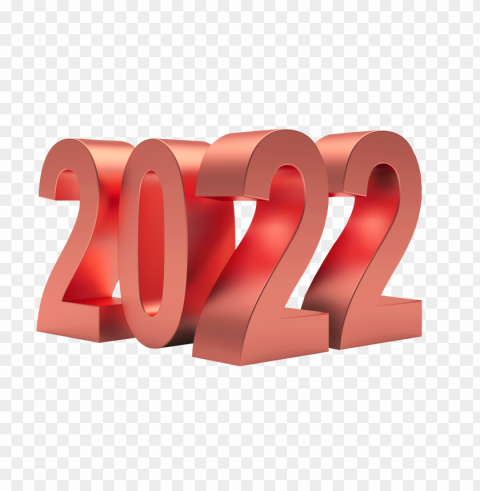 3d red 2022 logo text hd Transparent PNG Isolated Graphic Detail