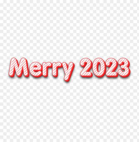 3d red pink candy merry 2023 Isolated Graphic on HighResolution Transparent PNG