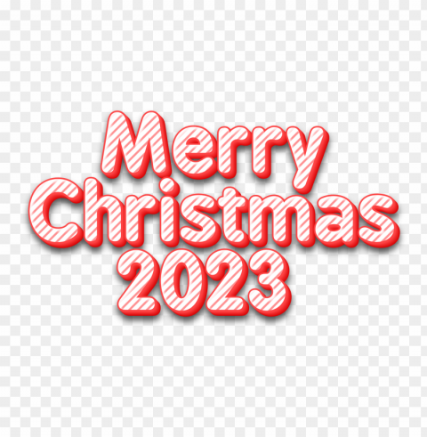 3d red pink candy merry christmas 2023 PNG Graphic with Transparency Isolation